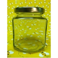 12oz Oval-Hexagon Jar w/lids